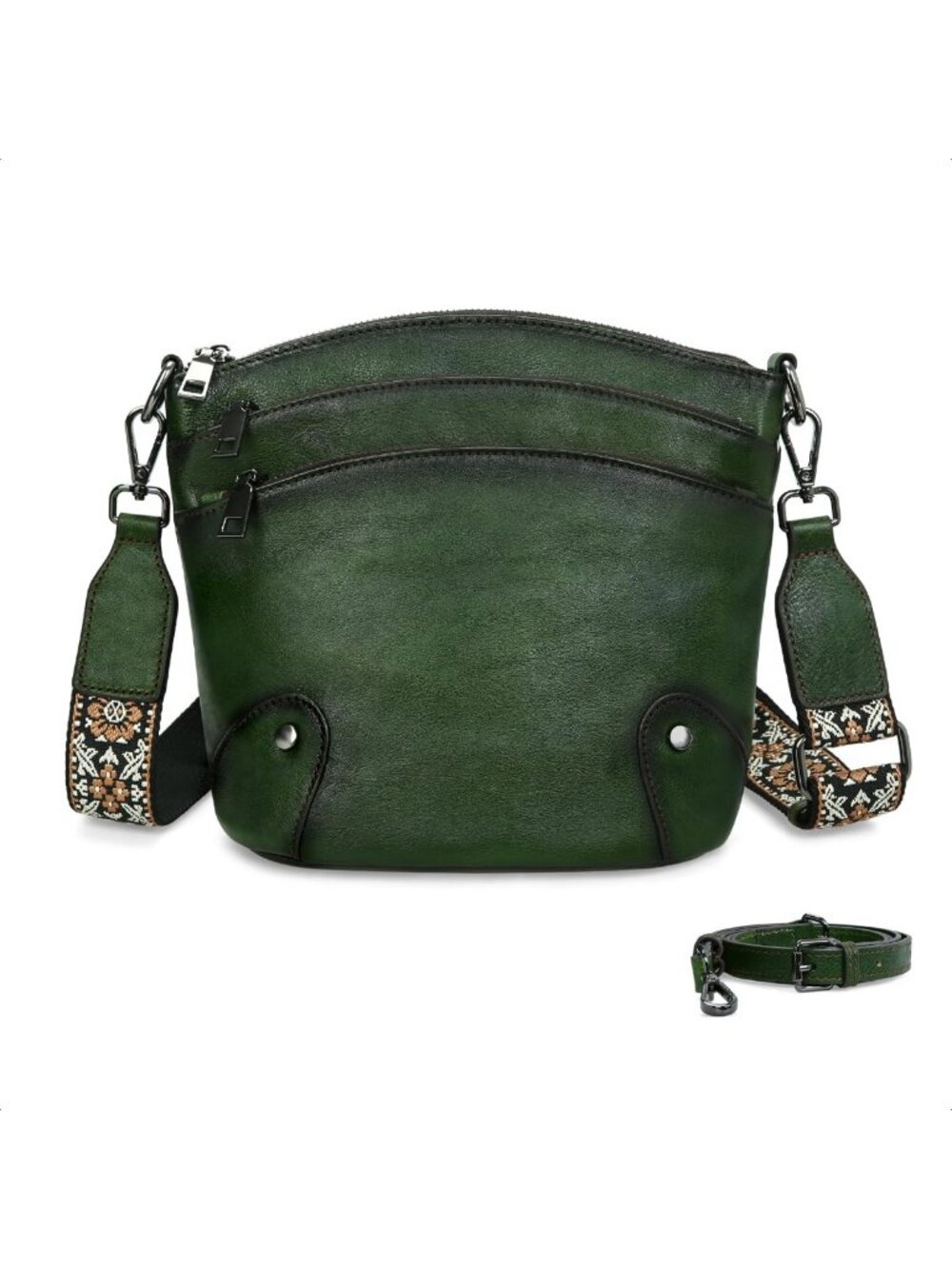 Vintage Leather Crossbody Bag for Women | Stylish Hobo Shoulder Handbag